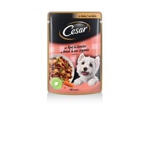 ЦЕЗАР ПАУЧ 0.100 ГОВЕЖДО И ЗЕЛЕНЧУЦИ В ЖЕЛЕ 1Х24