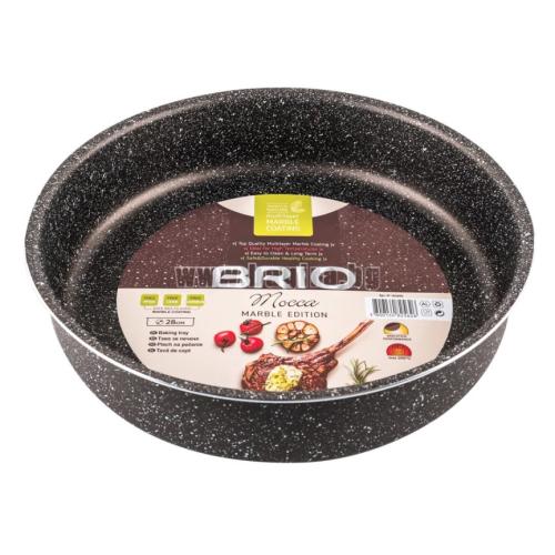 БРИО MOCCA MARBLE EDITION - ТАВА С НЕЗАЛЕПВАЩО ПОКРИТИЕ - КРЪГЛА - 32СМ