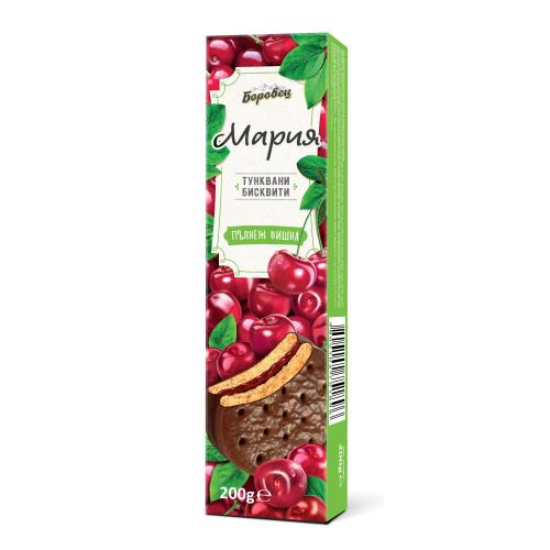 ТУНКВАНИ СЛЕПЕНИ БИСКВИТИ МАРИЯ 0.200 СЪС СЛАДКО ОТ ВИШНИ