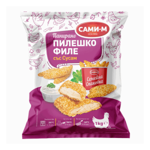 САМИ М ПАНИРАНО ПИЛЕШКО ФИЛЕ СЪС СУСАМ 1кг