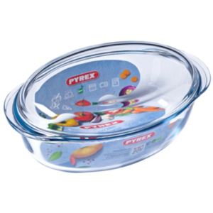 БРИО  - PYREX - ESSENTIALS SLEEVE - ТЕНДЖЕРА С КАПАК - ОВАЛ - 33X20X13СМ - 459A000/7143