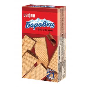 ОБИКНОВЕНИ ВАФЛИ БОРОВЕЦ 21бр КУТ 480гр /9537/9544/