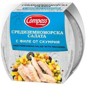 КОМПАС САЛАТА СРЕДИЗЕМНОМОРСКА С ФИЛЕ ОТ СКУМРИЯ 0.160