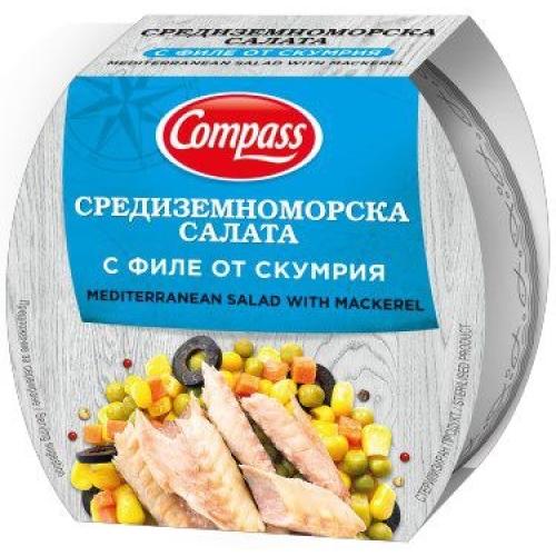 КОМПАС САЛАТА СРЕДИЗЕМНОМОРСКА С ФИЛЕ ОТ СКУМРИЯ 0.160