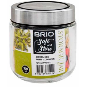 BRIO SAFE AND STORE - БУРКАН С ПРОЗРАЧЕН КАПАК - 350МЛ, S 9X9X10СМ
