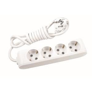 РАЗКЛОНИТЕЛ БЯЛ 4-КА С 1,5М КАБЕЛ