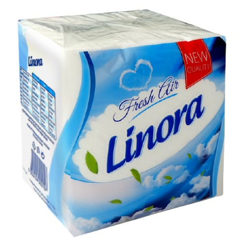 ЛИНОРА САЛФЕТКИ 33/33 БЕЛИ 100гр. /0107/