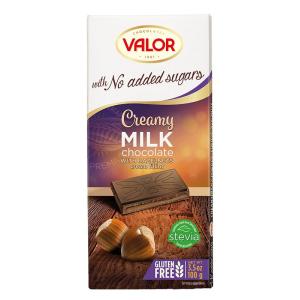 ВАЛОР Ш-Д МЛЕЧЕН 0.100 С КРЕМ ОТ ЛЕШНИЦИ СЪС СТЕВИЯ БЕЗ ЗАХАР /6549/