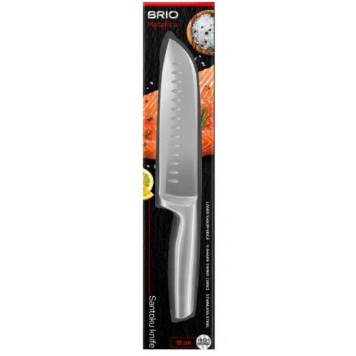 BRIO METALLICA - НОЖ SANTOKU 18,5СМ, ИНОКСОВА ДРЪЖКА, КУТИЯ