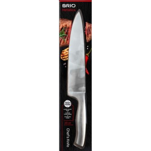 BRIO METALLICA - НОЖ ЗА МЕСО 20СМ, ИНОКСОВА ДРЪЖКА, КУТИЯ