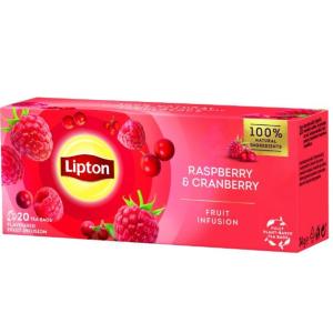ЛИПТЪН ПЛОДОВ ЧАЙ МАЛИНА-БОРОВИНКА 20бр /4071/