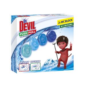 ДИСКОВЕ ЗА ТОАЛЕТНА DR. DEVIL PUSH PULL 2 ДОЗИ POLAR AQUA