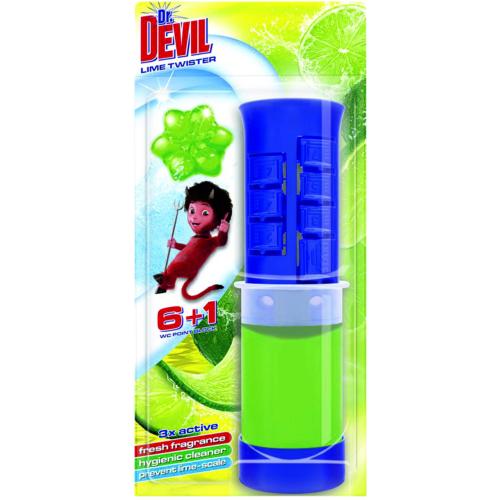 ДИСКОВЕ ЗА ТОАЛЕТНА DR. DEVIL 7 ДОЗИ LIME 0.045