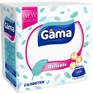 ГАМА САЛФЕТКИ 33/33 DELICATE 70бр /4494/