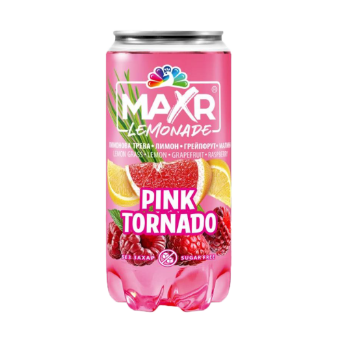 РАДУЛОВ MAXR 0.330 КЕН ЛИМ. ТРЕВА/ЛИМОН/ГРЕПФРУТ/МАЛИНА PET ГАЗИРАН