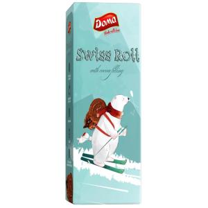 ДОМА РУЛО XMAS 0.200 КАКАОВ БЛАТ И КАКАОВ КРЕМ ДЕКОРАЦИЯ