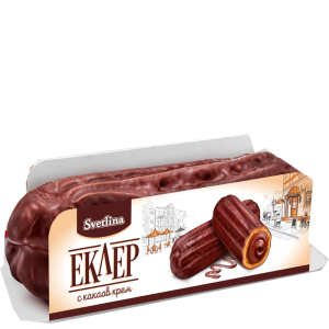 СВЕТЛИНА ЕКЛЕР С КАКАОВ КРЕМ ЕДИНИЧНО ОПАКОВАН