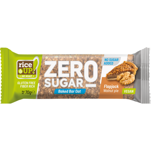 RICEUP ZERO SUGAR GLUTEN FREE ОВЕСЕН БАР ОРЕХОВ ПАЙ 70G