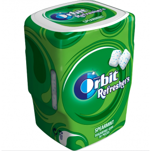 ОРБИТ РЕФРЕШЪРС СПЕРМИНТ БУТИЛКА 30 БР