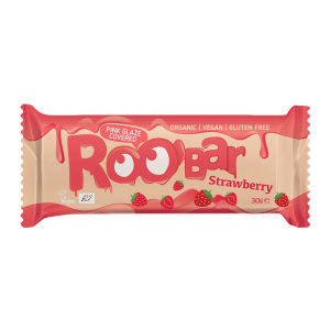 Roobar бар с ягоди покрит с розова глазура 30g