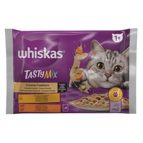 УИСКАС ПАУЧ 4х0.085 TASTY MIX КРЕМООБРАЗНИ ЯСТИЯ