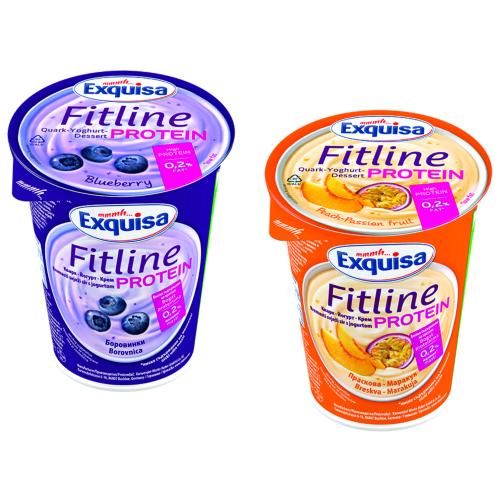 ФД КВАРК БОРОВИНКА/ПРАСКОВА И МАРАКУЯ  FITLINE 0.400 EXQUISA