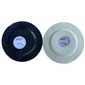 ЧИНИЯ ДЕБЕЛА КРЪГЛА 23см 6бр ЧЕРНИ И БЕЛИ