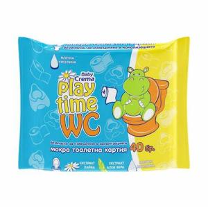 Мокра WC хартия Play Time 40бр СИНЯ