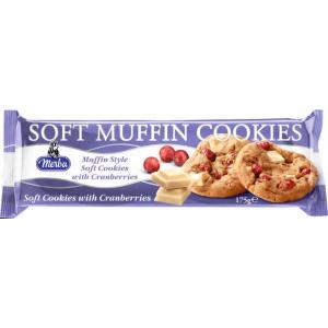 МЕРБА МЕКИ БИСКВИТИ С ЧЕРВЕНА БОРОВИНКА И БЯЛ ШОКОЛАД 0.175 /5001/