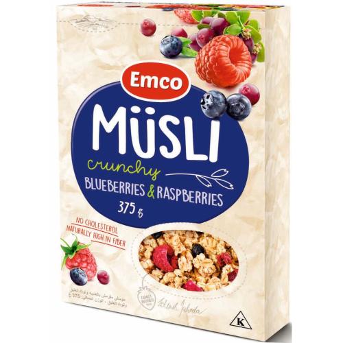 ЕМКО КРЪНЧИ МЮСЛИ 0.375 БОРОВИНКИ И МАЛИНИ /2515/