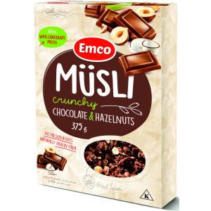 ЕМКО КРЪНЧИ МЮСЛИ 0.375 ШОКОЛАД И ЛЕШНИЦИ /1945/