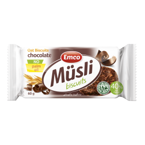 ЕМКО ОВЕСЕНИ БИСКВИТИ 0.060 С ПАРЧЕНЦА ШОКОЛАД /0504/