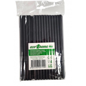 ПЛАСТИК ХАРТИЕНИ СЛАМКИ ЧЕРНИ Ф8 20см 48бр