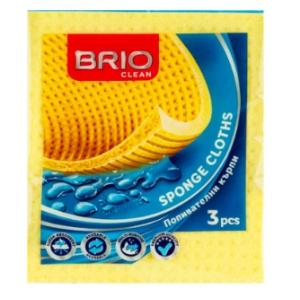 BRIO - ПОПИВАТЕЛНА КЪРПА - 14 Х 16СМ - 3БР В ПАКЕТ