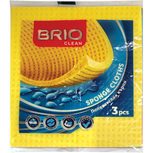 BRIO - ПОПИВАТЕЛНА КЪРПА - 18 Х 20СМ - 3БР В ПАКЕТ