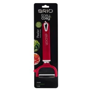 BRIO КАРТОФОБЕЛАЧКА С ПЛАСТМАСОВА ДРЪЖКА, ХОРИЗОНТАЛЕН НОЖ, ЧЕРВЕНА