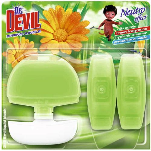 КОШНИЦА WC  DR. DEVIL + 3БР  ПЪЛНИТЕЛ 3х55МЛ NE SPRING JUNGLE