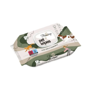 ПАУЗИ ВЛАЖНИ КЪРПИ ЗА ДОМАШНИ ЛЮБИМЦИ 70бр С КАПАК