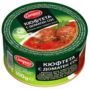 КОМПАС КЮФТЕТА С ДОМАТЕН СОС 300ГР.