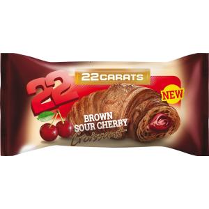 СУИТ КРОАСАН 22 КАРАТА 0.052 КАКАОВ С ВИШНЕВ ПЪЛНЕЖ