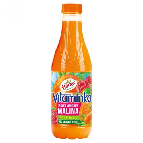 ХОРТЕКС 1л Vitaminka 80пр МОРКОВ/ЯБЪЛКА/МАЛИНА РЕТ