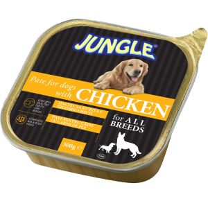 ДЖАНГЪЛ ПАСТЕТ ЗА КУЧЕТА 0.300 С ПИЛЕШКО МЕСО