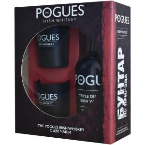 ПРОМО ПАКЕТ УИСКИ POGUES IRISH 0.700 + 2 ЧАШИ