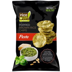 RICE UP ПЪЛНОЗЪРНЕСТ ОРИЗОВ ЧИПС ПЕСТО 60G