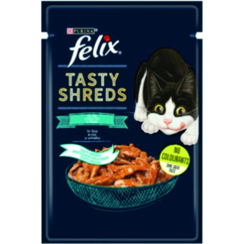 ФЕЛИКС TASTY SHREDS РИБА ТОН 0.080