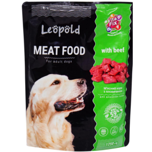 LEOPOLD С ГОВЕЖДО МЕСО ЗА КУЧЕТА В ЗРЯЛА ВЪЗРАСТ ПАУЧ 1.250