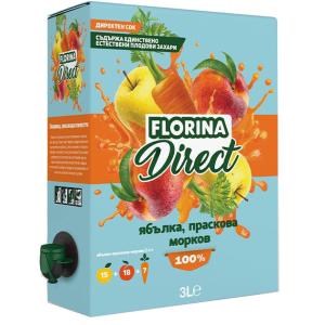 ФЛОРИНА 100пр СОК 3Л ЯБЪЛКА/ПРАСКОВА/МОРКОВ