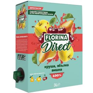 ФЛОРИНА 100пр СОК 3Л КРУША/ЯБЪЛКА/ВИШНА