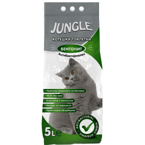 ДЖАНГЪЛ КОТЕШКА WC БЕНТОНИТ АНТИБАКТЕРИАЛЕН 5КГ