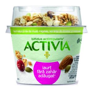 ДАНОН АКТИВИА ЗАКУСКА БДЗ МЮСЛИ И ЧЕРВЕНИ БОРОВИНКИ 0.170/0.188